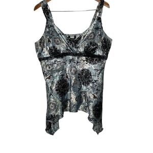 Studio 1940 Asymmetrical Floral Tank Top